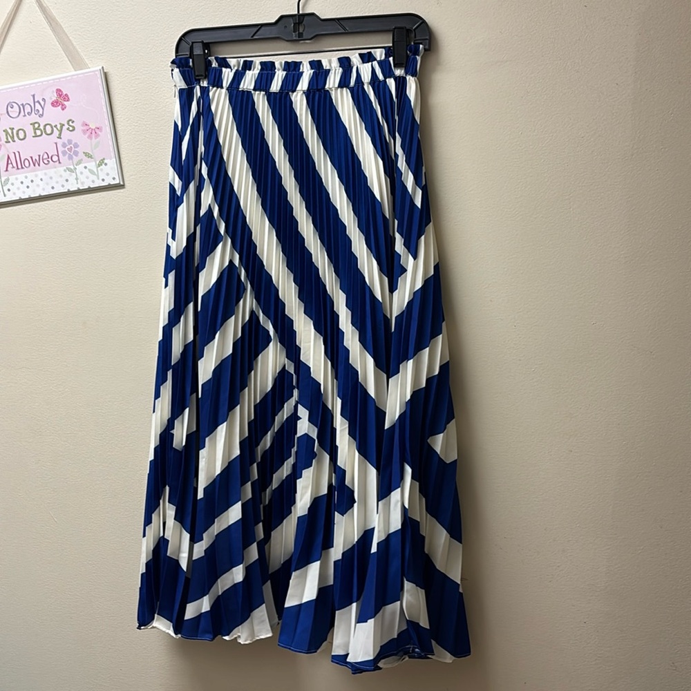 Anthropologie Valerie Pleated Midi Skirt Maeve Small